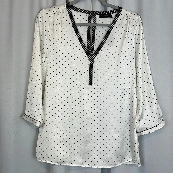 New The Limited Polka Dot Blouse Size M - Picture 1 of 9